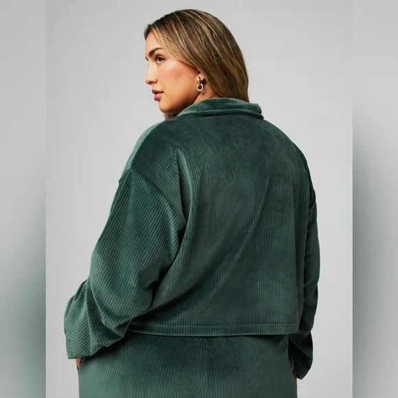 Fabletics Plush Rib Half Zip Sweatshirt 1X/XXL - Picture 2 of 10